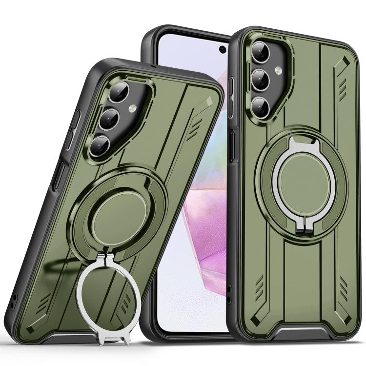 For Samsung Galaxy A35 / A55 5G Rotating Ring Holder Magnetic MagSafe Phone Case