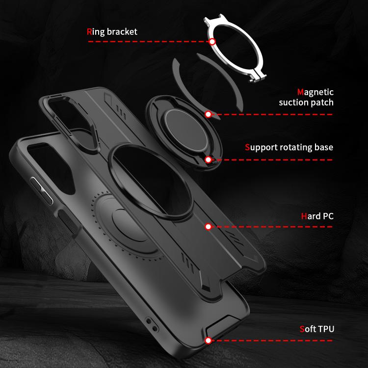 For Samsung Galaxy A15 5G / 4G Rotating Ring Holder Magnetic MagSafe Phone Case