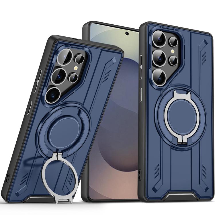 For Samsung Galaxy S25 Ultra 5G Rotating Ring Holder Magnetic MagSafe Phone Case