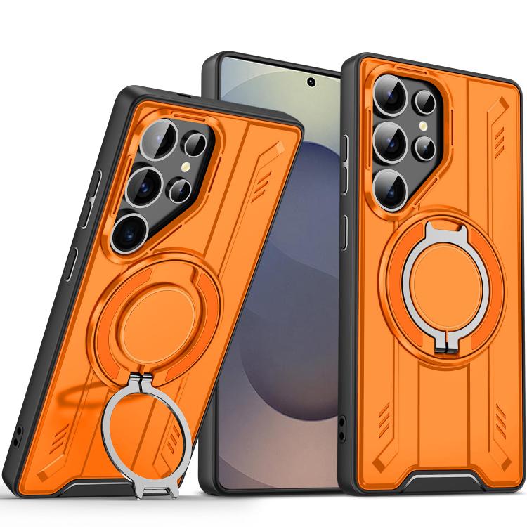 For Samsung Galaxy S25 Ultra 5G Rotating Ring Holder Magnetic MagSafe Phone Case