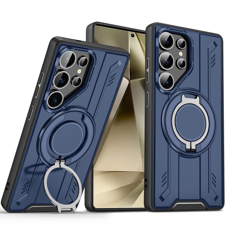 For Samsung Galaxy S24 Ultra 5G Rotating Ring Holder Magnetic MagSafe Phone Case