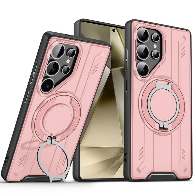For Samsung Galaxy S24 Ultra 5G Rotating Ring Holder Magnetic MagSafe Phone Case