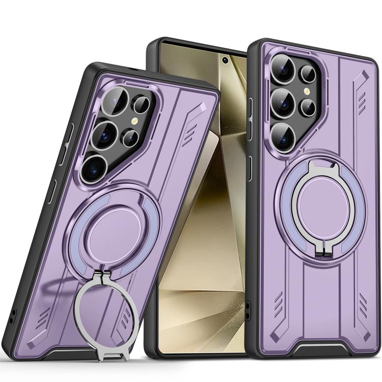 For Samsung Galaxy S24 Ultra 5G Rotating Ring Holder Magnetic MagSafe Phone Case