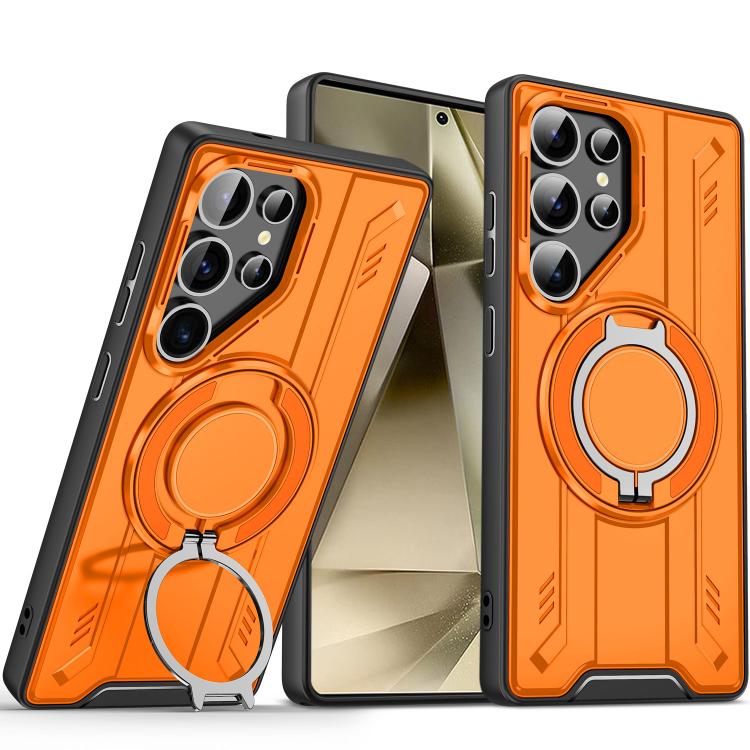 For Samsung Galaxy S24 Ultra 5G Rotating Ring Holder Magnetic MagSafe Phone Case