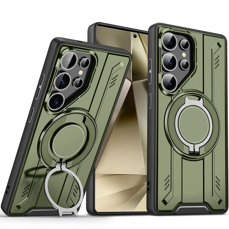 For Samsung Galaxy S24 Ultra 5G Rotating Ring Holder Magnetic MagSafe Phone Case