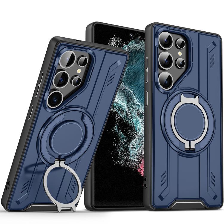 For Samsung Galaxy S22 Ultra 5G Rotating Ring Holder Magnetic MagSafe Phone Case