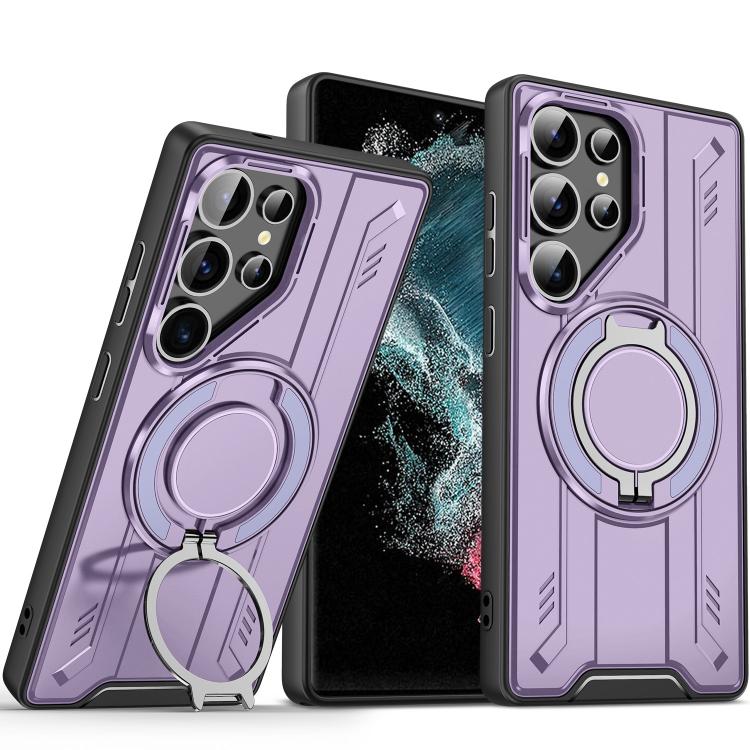 For Samsung Galaxy S22 Ultra 5G Rotating Ring Holder Magnetic MagSafe Phone Case