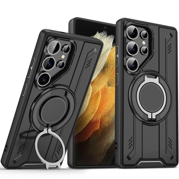 For Samsung Galaxy S21 Ultra 5G Rotating Ring Holder Magnetic MagSafe Phone Case