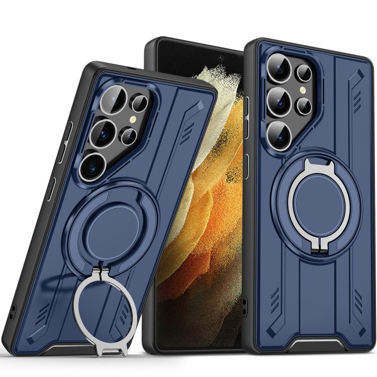 For Samsung Galaxy S21 Ultra 5G Rotating Ring Holder Magnetic MagSafe Phone Case