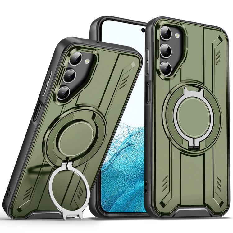 For Samsung Galaxy S22 5G Rotating Ring Holder Magnetic MagSafe Phone Case