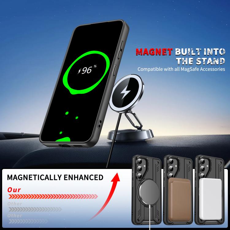 For Samsung Galaxy S25 Ultra 5G Rotating Ring Holder Magnetic MagSafe Phone Case