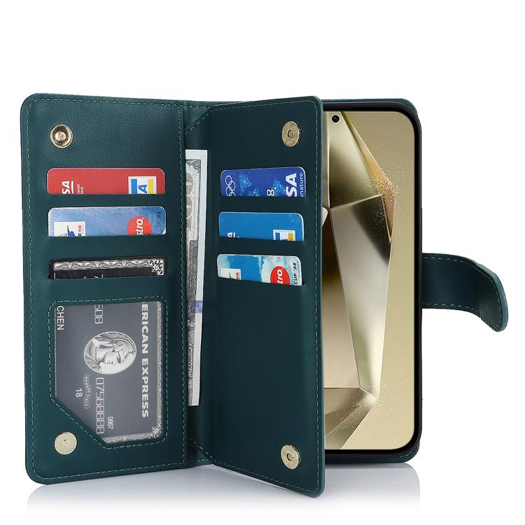 For Samsung Galaxy S25 Ultra 5G Multi-Card Wallet RFID Leather Phone Case