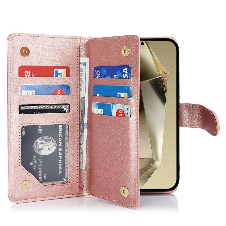 For Samsung Galaxy S25 Ultra 5G Multi-Card Wallet RFID Leather Phone Case