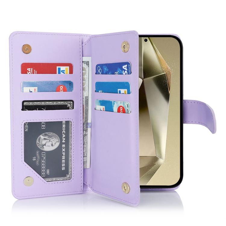 For Samsung Galaxy S25 Ultra 5G Multi-Card Wallet RFID Leather Phone Case