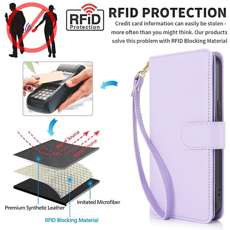 For Samsung Galaxy S25 Ultra 5G Multi-Card Wallet RFID Leather Phone Case