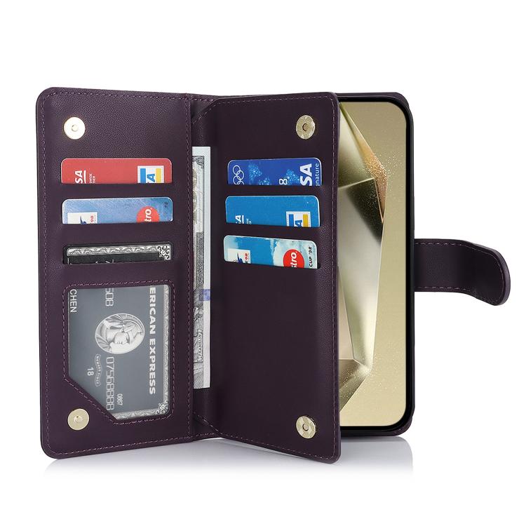 For Samsung Galaxy S25 Ultra 5G Multi-Card Wallet RFID Leather Phone Case
