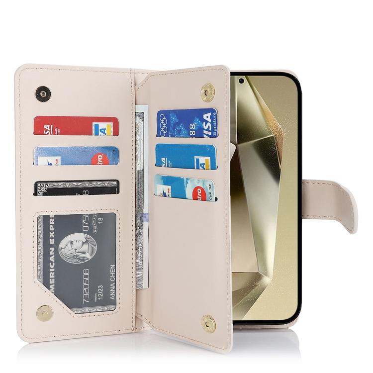 For Samsung Galaxy S25 Ultra 5G Multi-Card Wallet RFID Leather Phone Case