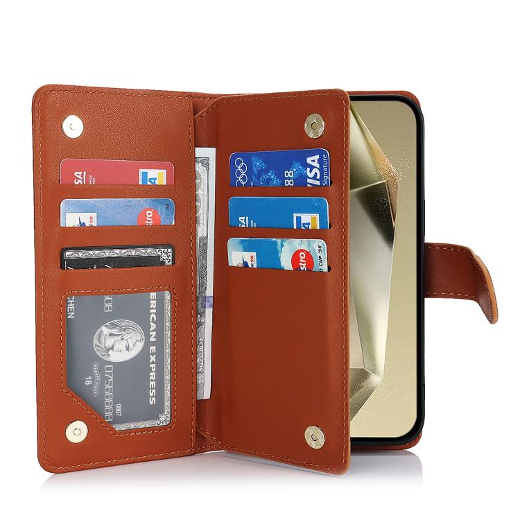 For Samsung Galaxy S25 Ultra 5G Multi-Card Wallet RFID Leather Phone Case