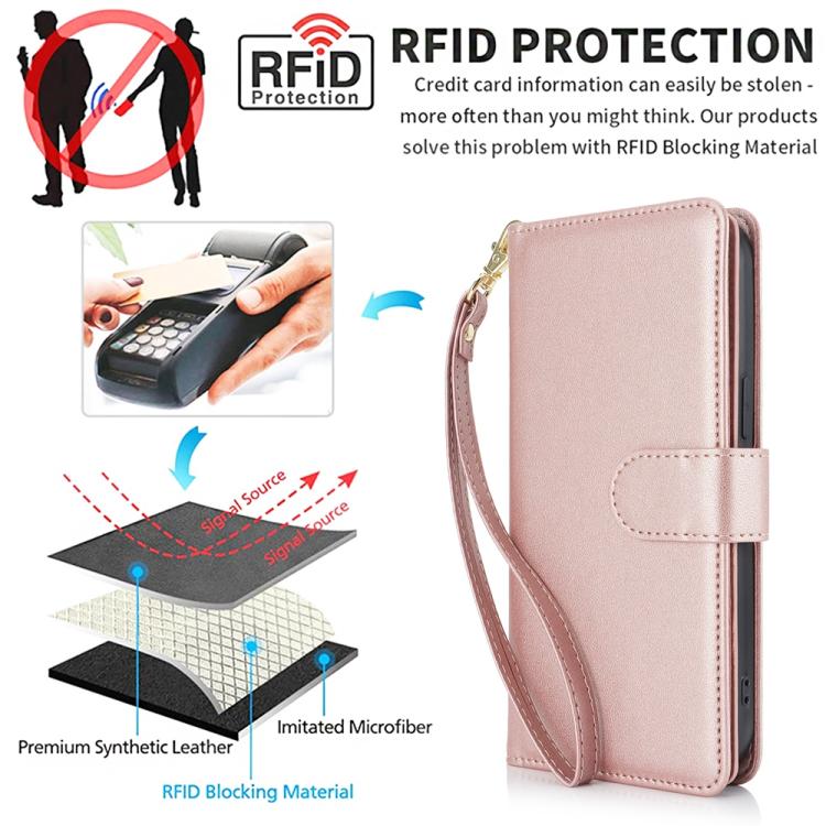 For Samsung Galaxy S25 Edge 5G Multi-Card Wallet RFID Leather Phone Case