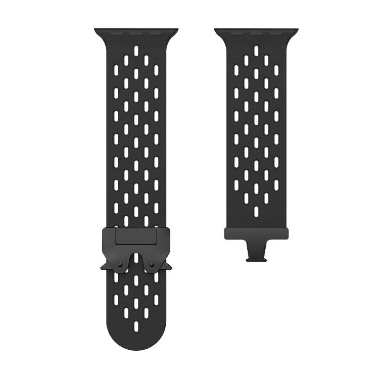 For Apple Watch 46mm / 49mm / 45mm / 44mm Kalebol Mesh Umbrella Buckle Silicone Watch Strap