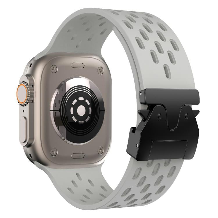 For Apple Watch 46mm / 49mm / 45mm / 44mm Kalebol Mesh Umbrella Buckle Silicone Watch Strap