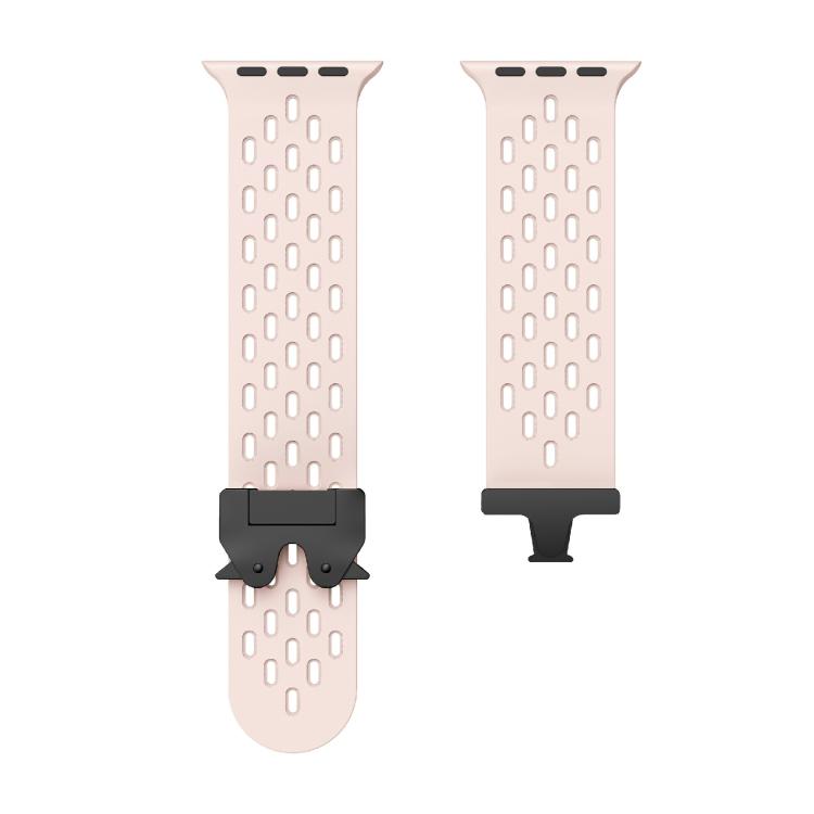 For Apple Watch 46mm / 49mm / 45mm / 44mm Kalebol Mesh Umbrella Buckle Silicone Watch Strap