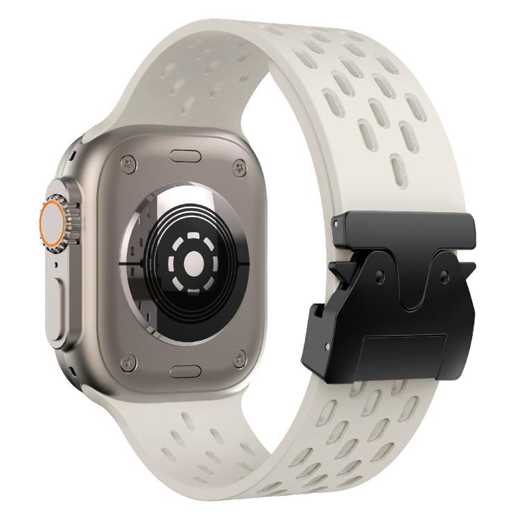 For Apple Watch 46mm / 49mm / 45mm / 44mm Kalebol Mesh Umbrella Buckle Silicone Watch Strap