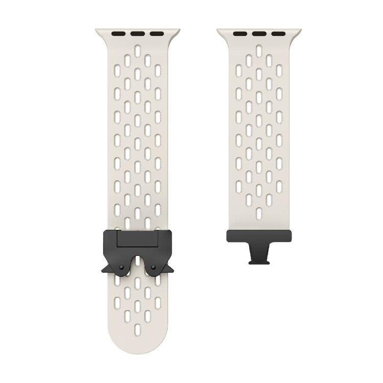 For Apple Watch 46mm / 49mm / 45mm / 44mm Kalebol Mesh Umbrella Buckle Silicone Watch Strap