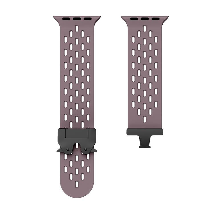 For Apple Watch 46mm / 49mm / 45mm / 44mm Kalebol Mesh Umbrella Buckle Silicone Watch Strap