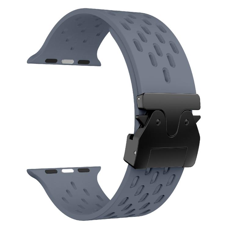 For Apple Watch 42mm / 41mm / 40mm / 38mm Kalebol Mesh Umbrella Buckle Silicone Watch Strap