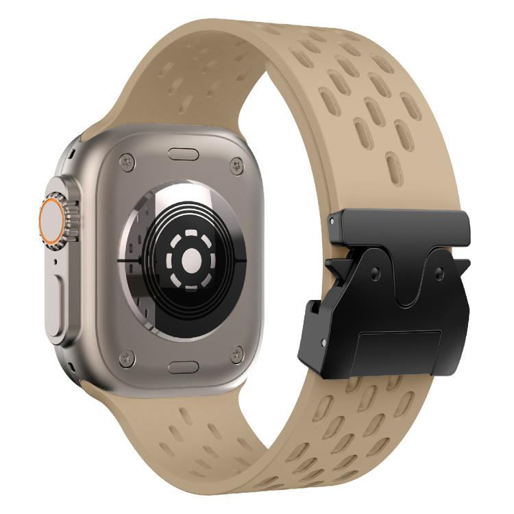 For Apple Watch 42mm / 41mm / 40mm / 38mm Kalebol Mesh Umbrella Buckle Silicone Watch Strap