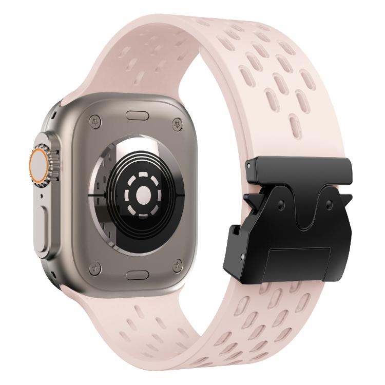 For Apple Watch 42mm / 41mm / 40mm / 38mm Kalebol Mesh Umbrella Buckle Silicone Watch Strap
