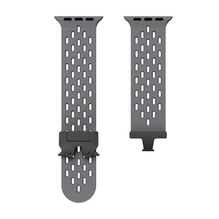 For Apple Watch 42mm / 41mm / 40mm / 38mm Kalebol Mesh Umbrella Buckle Silicone Watch Strap