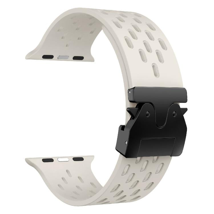 For Apple Watch 42mm / 41mm / 40mm / 38mm Kalebol Mesh Umbrella Buckle Silicone Watch Strap