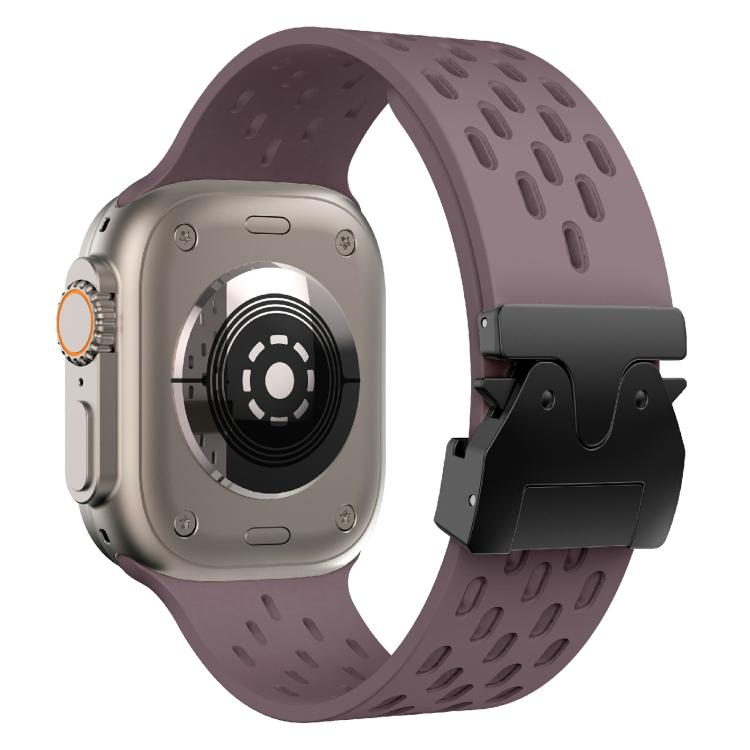 For Apple Watch 42mm / 41mm / 40mm / 38mm Kalebol Mesh Umbrella Buckle Silicone Watch Strap