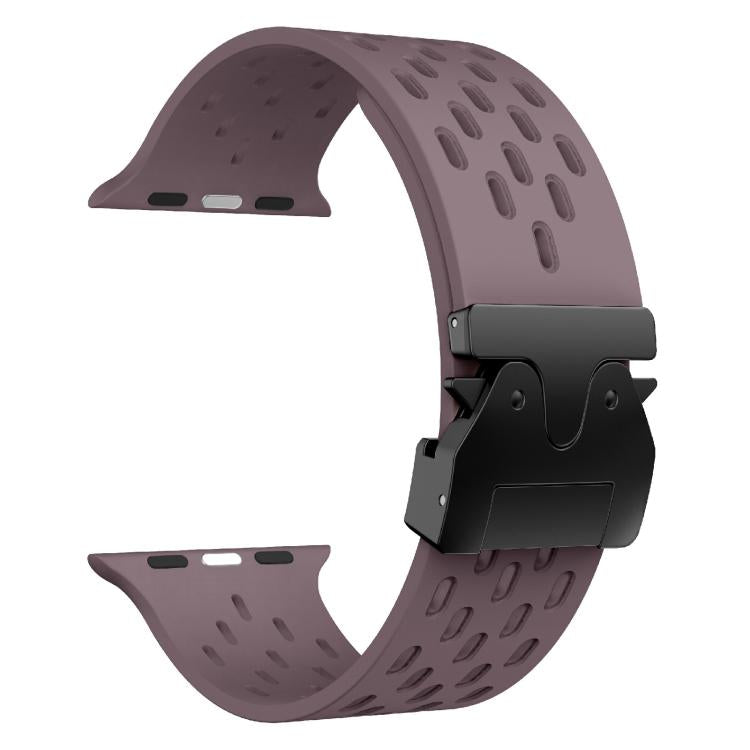 For Apple Watch 42mm / 41mm / 40mm / 38mm Kalebol Mesh Umbrella Buckle Silicone Watch Strap