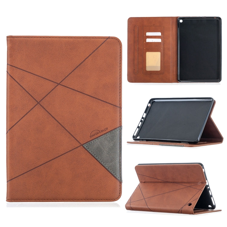 For Amazon Kindle Fire HD8 (2020) Rhombus Texture Horizontal Flip Magnetic Leather Case with Holder & Card Slots