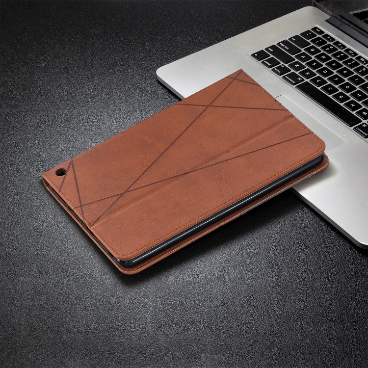 For Amazon Kindle Fire HD8 (2020) Rhombus Texture Horizontal Flip Magnetic Leather Case with Holder & Card Slots