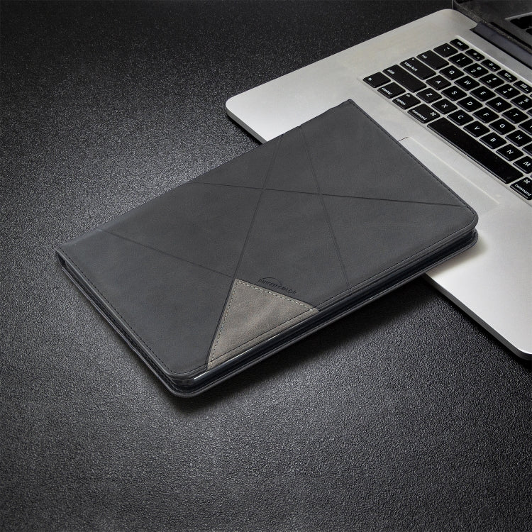 For Amazon Kindle Fire HD8 (2020) Rhombus Texture Horizontal Flip Magnetic Leather Case with Holder & Card Slots