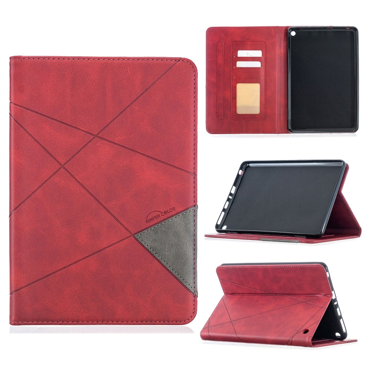 For Amazon Kindle Fire HD8 (2020) Rhombus Texture Horizontal Flip Magnetic Leather Case with Holder & Card Slots