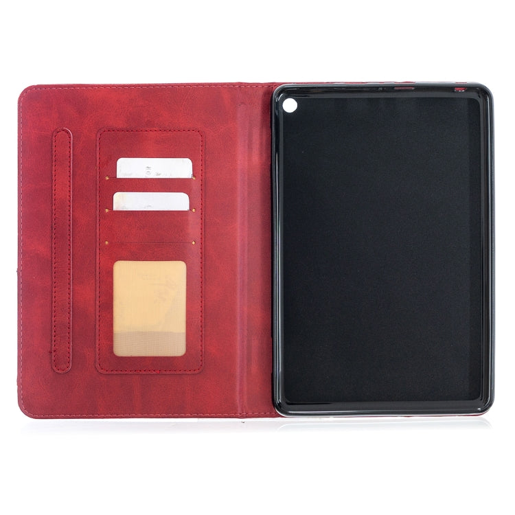 For Amazon Kindle Fire HD8 (2020) Rhombus Texture Horizontal Flip Magnetic Leather Case with Holder & Card Slots