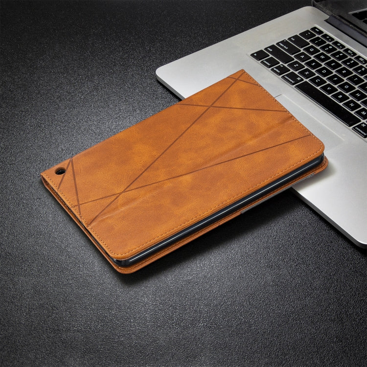 For Amazon Kindle Fire HD8 (2020) Rhombus Texture Horizontal Flip Magnetic Leather Case with Holder & Card Slots