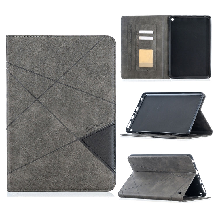 For Amazon Kindle Fire HD8 (2020) Rhombus Texture Horizontal Flip Magnetic Leather Case with Holder & Card Slots