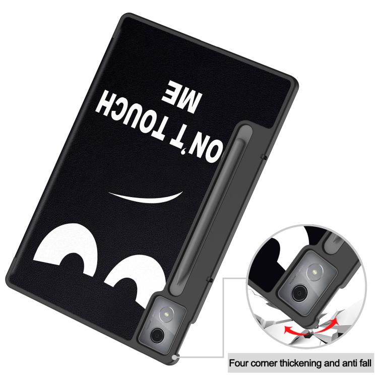 For Lenovo Idea Tab Pro Custer Painted 3-Fold Holder Leather Smart Tablet Case