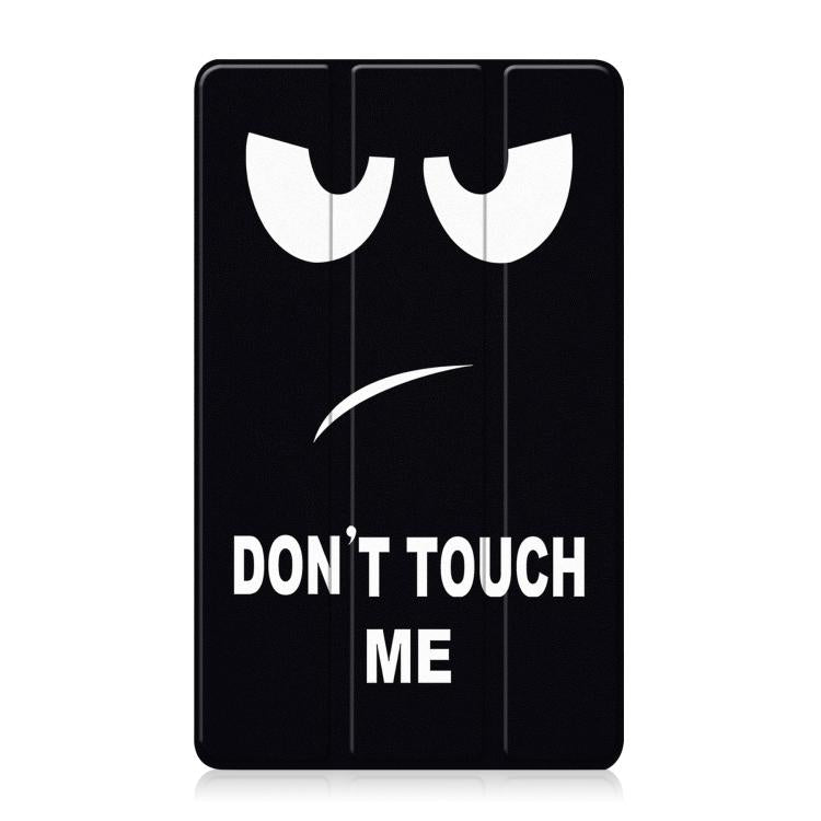 For Lenovo Tab One TB-305FU / Tab K9 Custer Painted 3-Fold Holder Leather Smart Tablet Case
