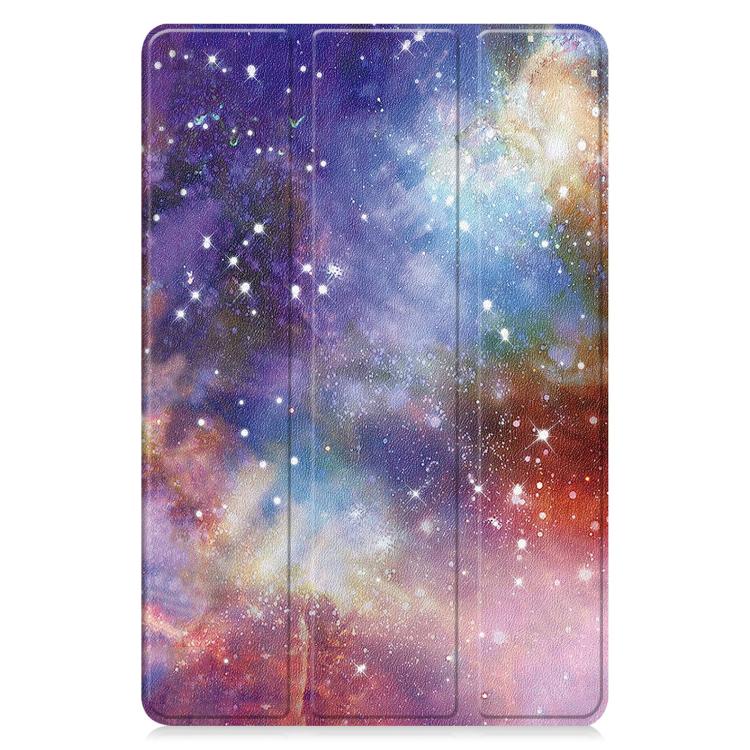 For Lenovo Idea Tab Pro Gen 2 13 Custer Painted 3-Fold Holder Leather Smart Tablet Case
