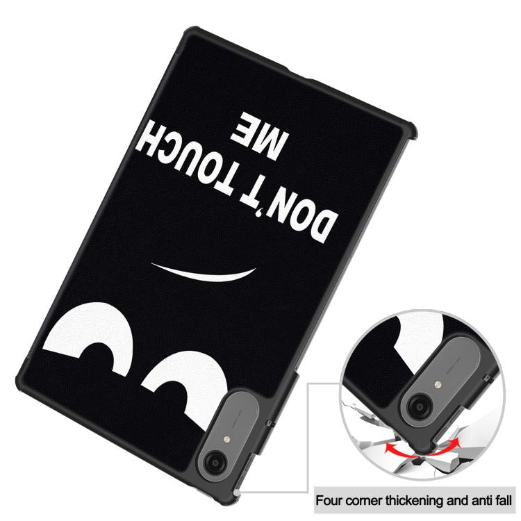 For Lenovo Idea Tab Pro Gen 2 13 Custer Painted 3-Fold Holder Leather Smart Tablet Case