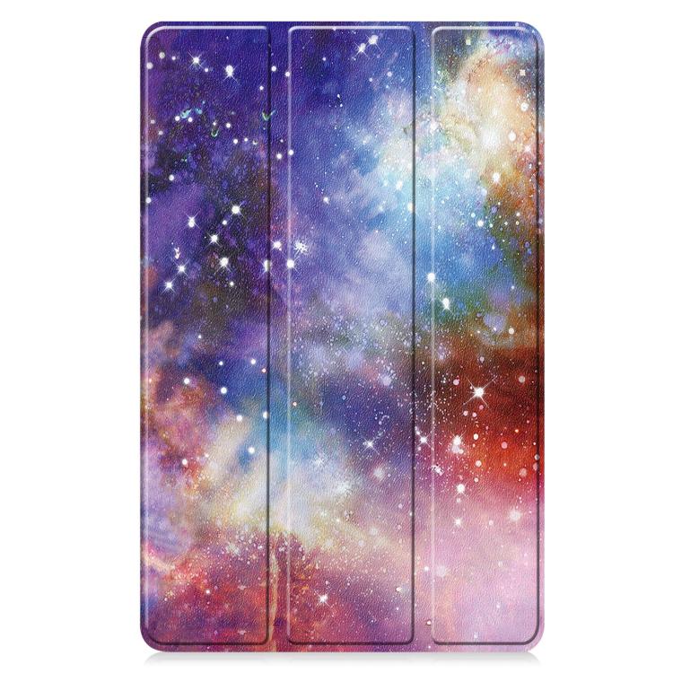 For Honor Pad X9 Pro Custer Painted 3-Fold Holder Leather Tablet Case