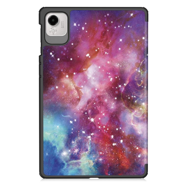 For Honor Pad X9 Pro Custer Painted 3-Fold Holder Leather Tablet Case