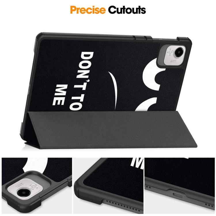 For Honor Pad X9 Pro Custer Painted 3-Fold Holder Leather Tablet Case